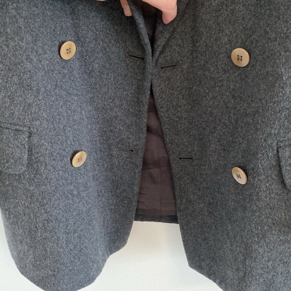 J. Crew Dark Heather Gray Wool Cashmere Blend Coat Blazer size 8 - Picture 6 of 9